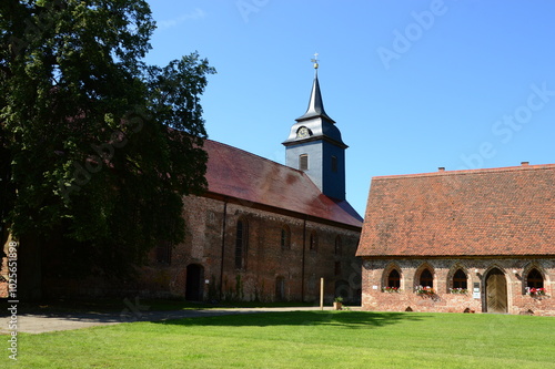 Historical Monastery in the Village Dambeck, Saxony - Anhalt photo