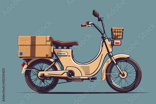 bike delivery service illustration