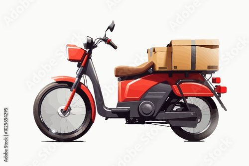 bike delivery service illustration