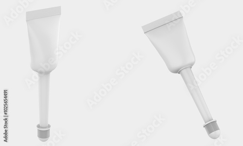 glue tubes mockup isolated on white background. 3d illustration photo