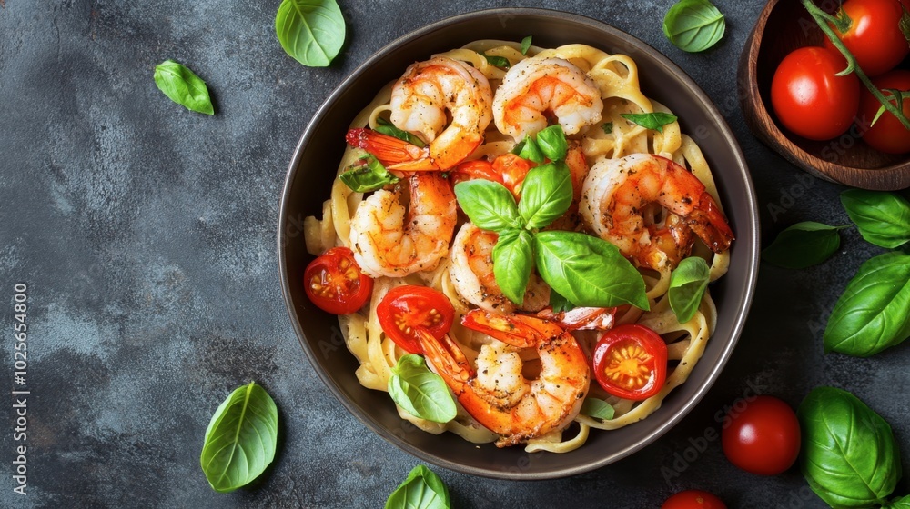 Delicious Shrimp Pasta with Fresh Herbs and Tomatoes Delicious Shrimp Pasta with Fresh Herbs and Tomatoes