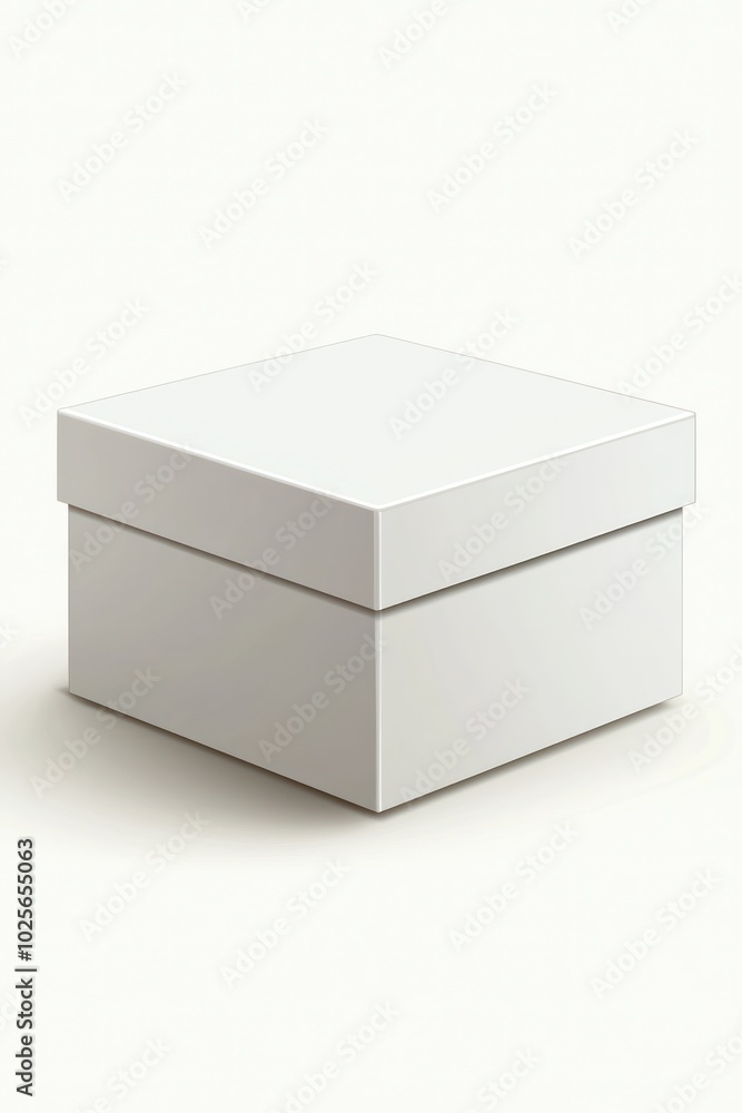 Vector design of a closed 3D white box with a dual-lid feature for content segmentation. Vector design of a closed 3D white box with a dual-lid feature for content segmentation.