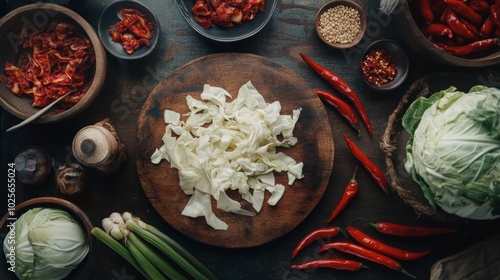 Fresh Ingredients for Spicy Asian Cuisine Preparation