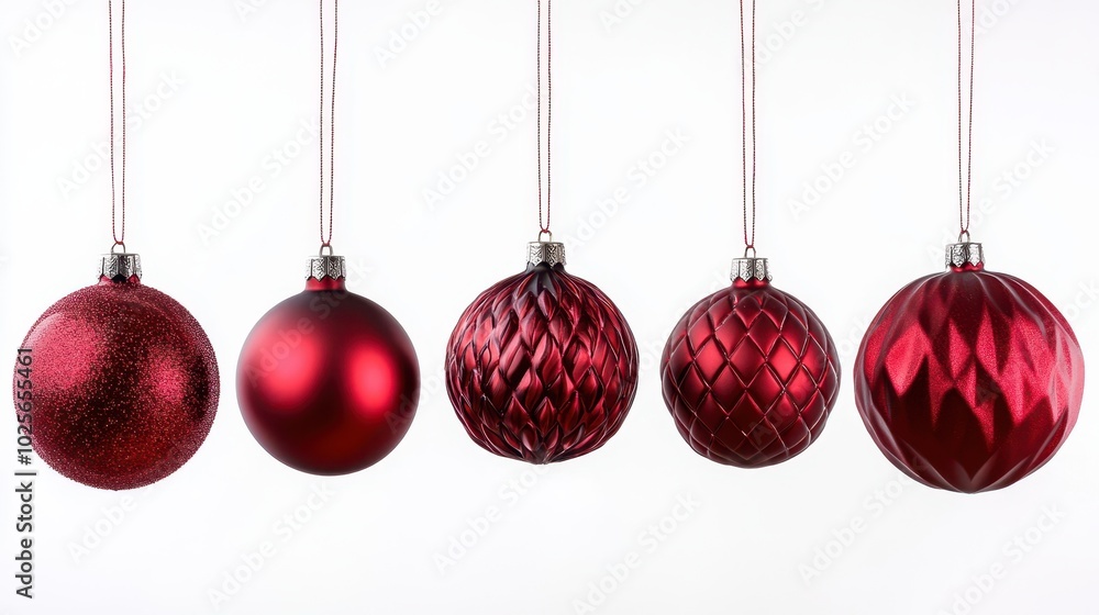 Obraz premium The Red Christmas Ornaments