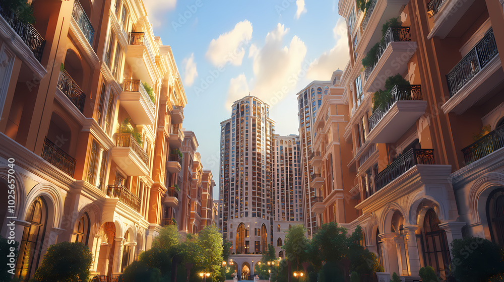 Obraz premium Design your dream buildings, hotels, and apartments with custom imagery. Ideal for creating stunning designs