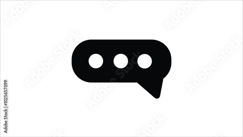 Text message icon set. chat speech balloon vector symbol on white background.