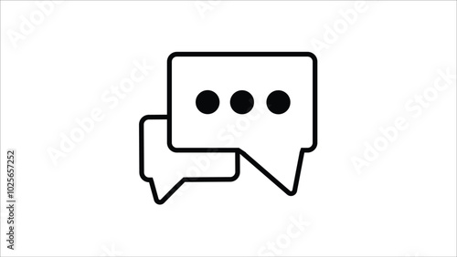 Abstract Text message icon set. chat speech balloon vector symbol on white background.
