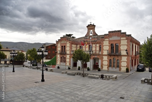 view of the town hall of the village of rascafria photo