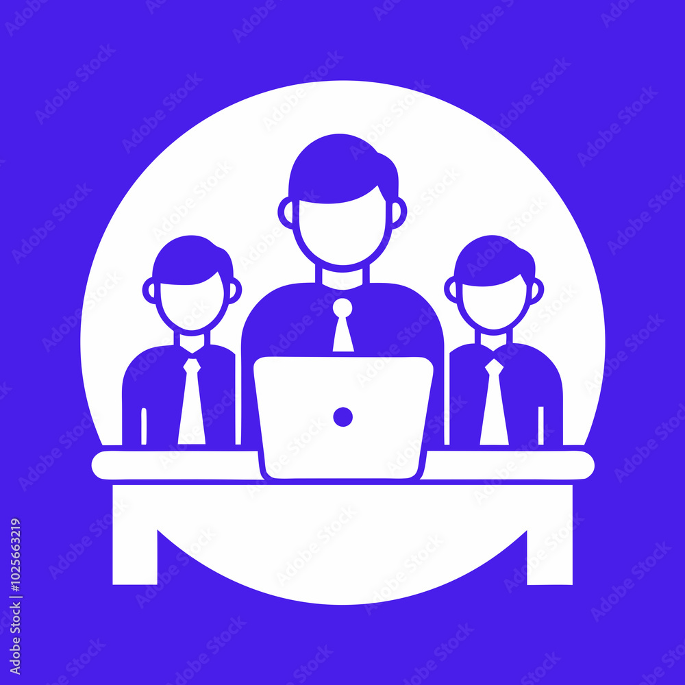 Business team collaboration logo icon. Ideal for teamwork, corporate branding, leadership, and partnership concept designs Business team collaboration logo icon. Ideal for teamwork, corporate branding, leadership, and partnership concept designs