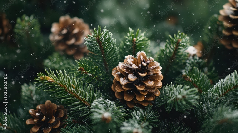 The Pinecone on Snowy Branches The Pinecone on Snowy Branches