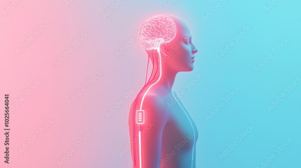 Futuristic human with digital enhancements Futuristic human with digital enhancements