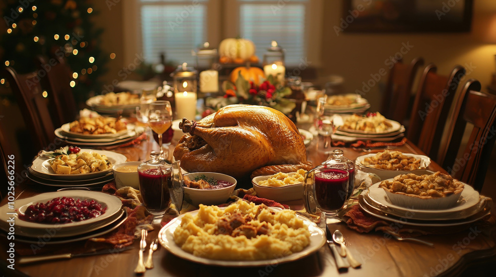 Thanksgiving Feast: A Bountiful Table Setting Thanksgiving Feast: A Bountiful Table Setting