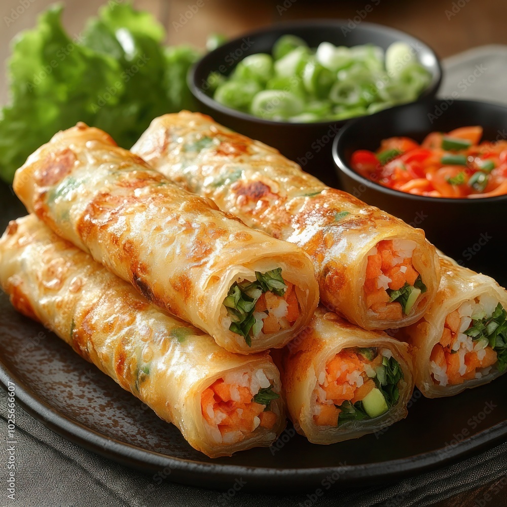 Freshly Rolled Fruhlingsrollen - Delicious Spring Rolls for a Tasty Treat Freshly Rolled Fruhlingsrollen - Delicious Spring Rolls for a Tasty Treat
