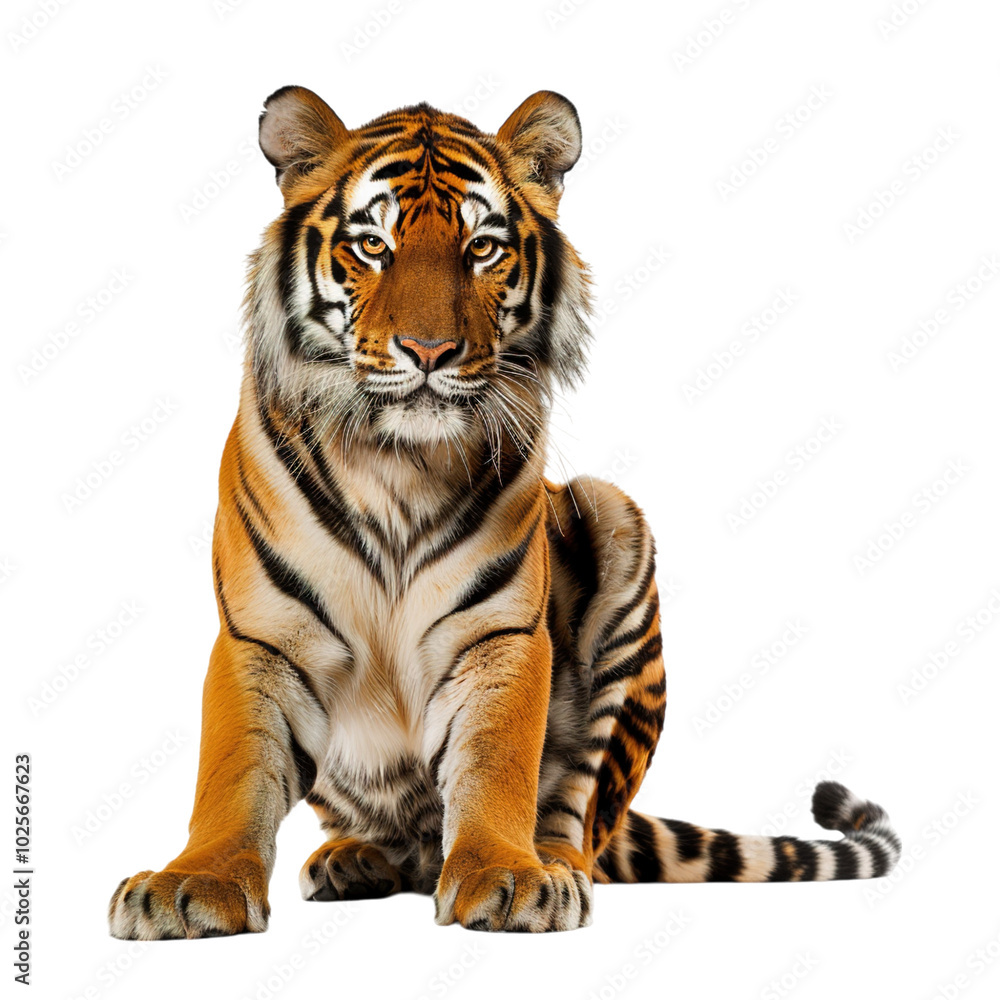 Fototapeta premium tiger isolated on white background