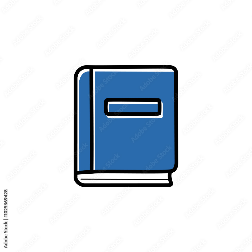 Blue closed book icon vector illustration Blue closed book icon vector illustration