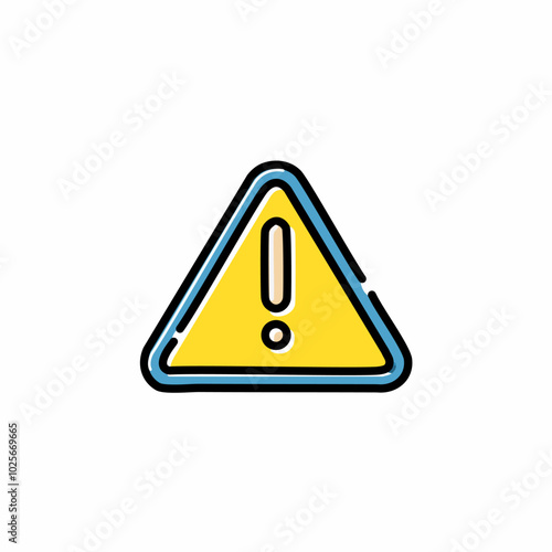 Warning triangle icon. Attention symbol. Hazard warning sign. Vector illustration