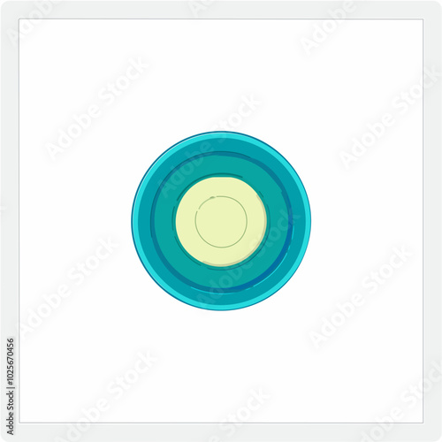 Vector illustration of the blue disc on white background. Vector illustration.