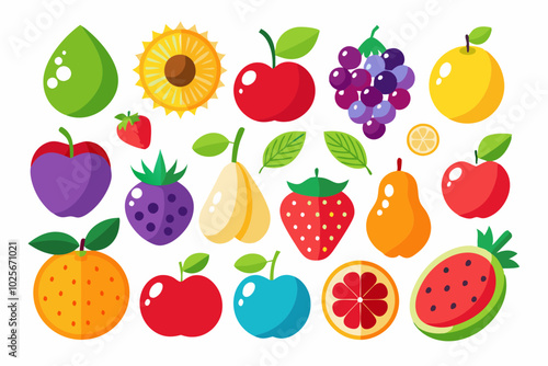 Seamless pattern with fruits