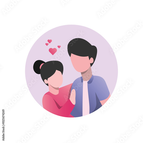 Romantic Valentine’s Day Icon Set for Lovers