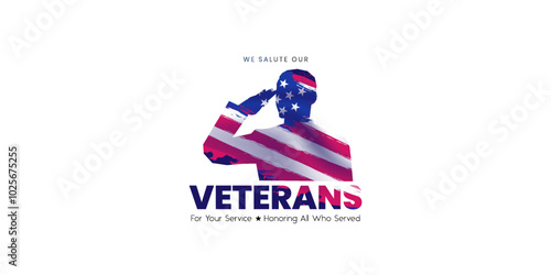 Veterans day poster. Veteran's day illustration with american flag, 11th November,can use for, landing page, template, ui, web, mobile app, poster, banner, flyer, background.
Vector illustration