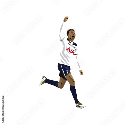 Dynamic Vector Illustration of Soccer Player in Action