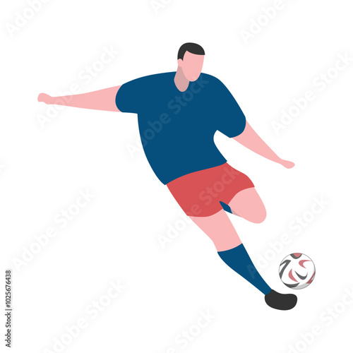 Dynamic Vector Illustration of Soccer Player in Action
