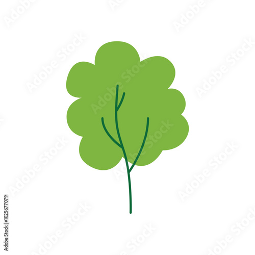 Vector Illustration of Lush Green Tree Design