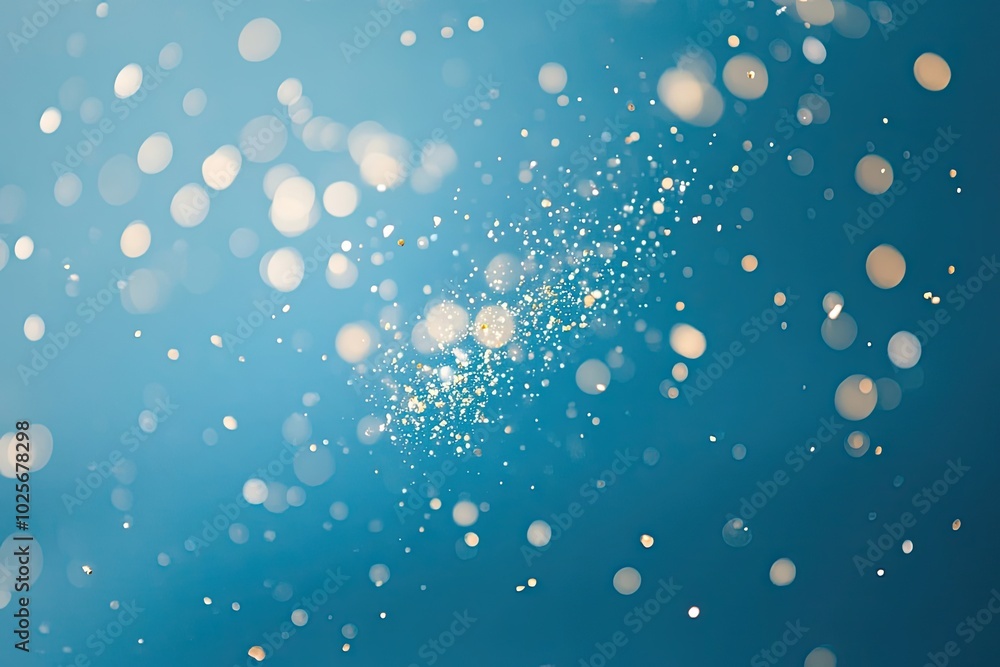 Abstract Blue Background with Sparkling Lights and Bokeh Abstract Blue Background with Sparkling Lights and Bokeh