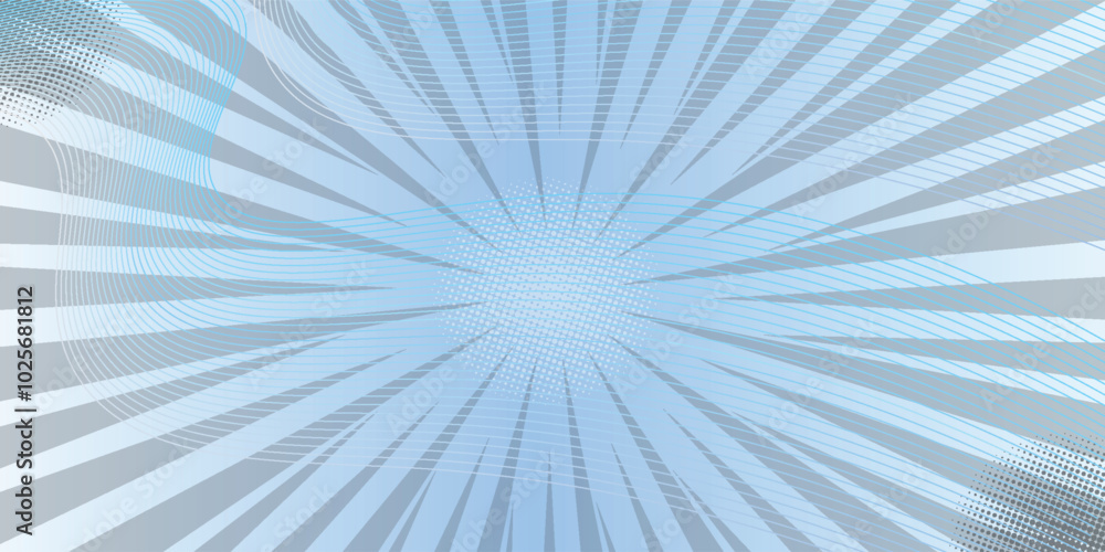 Obraz premium Abstract light blue composition with flowing shapes.