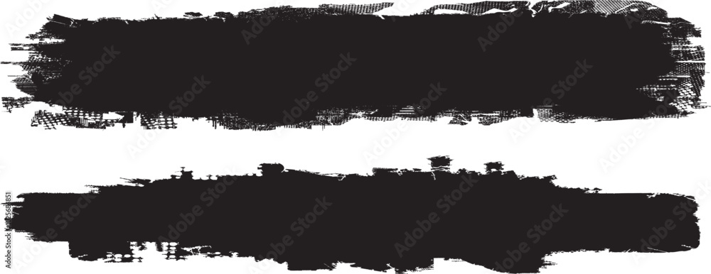 Brush paint .Grunge Paint Roller . Vector brush Stroke . Grunge banner . Black stripe with rough edges. paintbrush design element . Gradient brush . Bulge line . Distress, grungy strokes Brush paint .Grunge Paint Roller . Vector brush Stroke . Grunge banner . Black stripe with rough edges. paintbrush design element . Gradient brush . Bulge line . Distress, grungy strokes