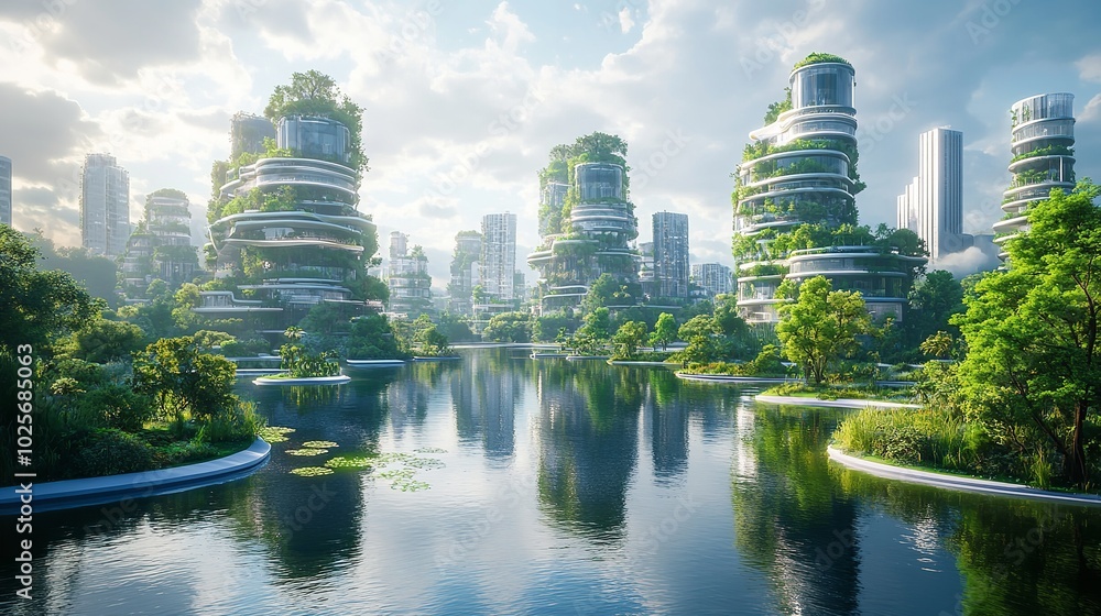 Obraz premium The concept of an ecologically friendly and sustainable environment