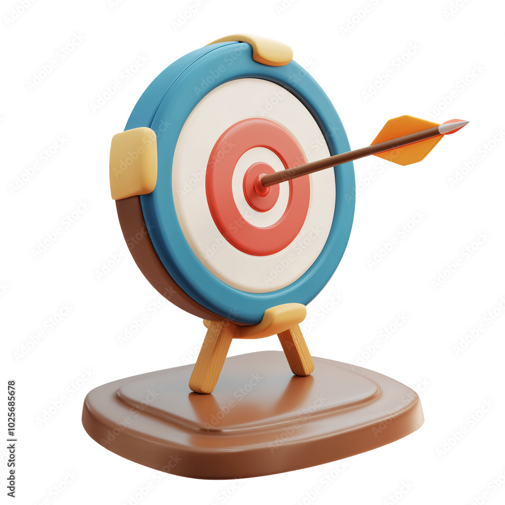 3d Target and dart icon cartoon style of dart vector icon for web design isolated on white and transparent background 3d Target and dart icon cartoon style of dart vector icon for web design isolated on white and transparent background