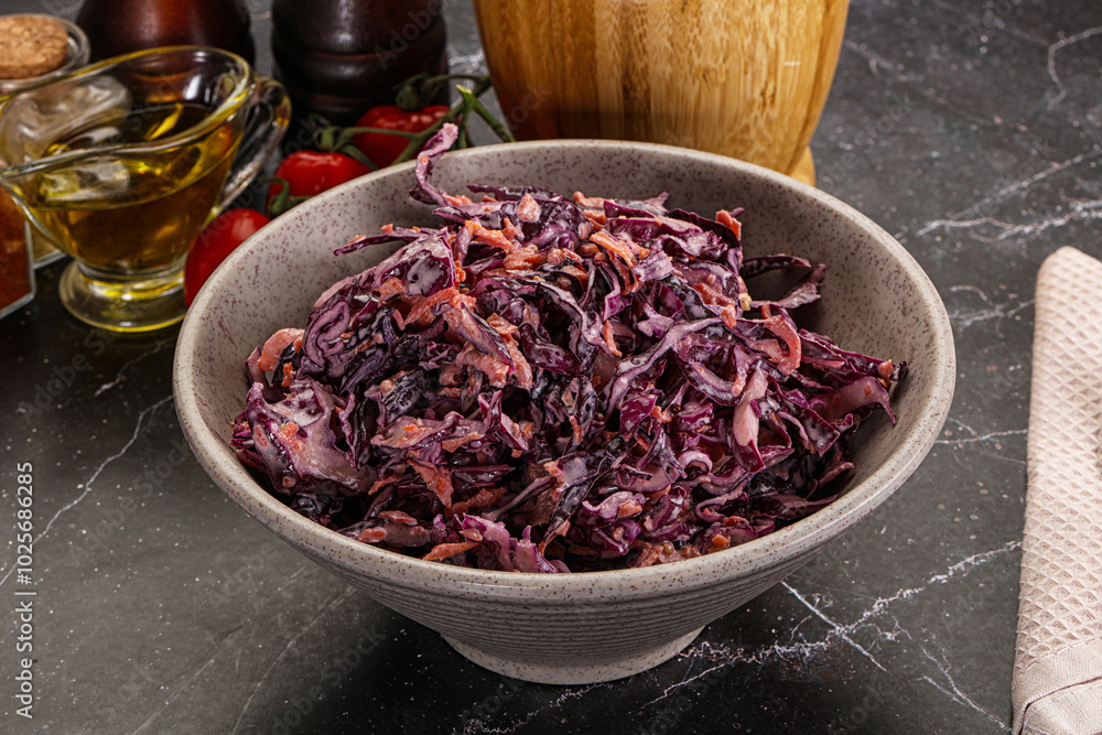 Coleslaw salad with cabbage and carrot Coleslaw salad with cabbage and carrot