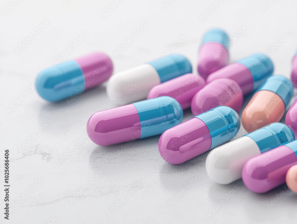 Innovative Digital Pharmaceutical Capsule Molecule Structure Science Concept Innovative Digital Pharmaceutical Capsule Molecule Structure Science Concept