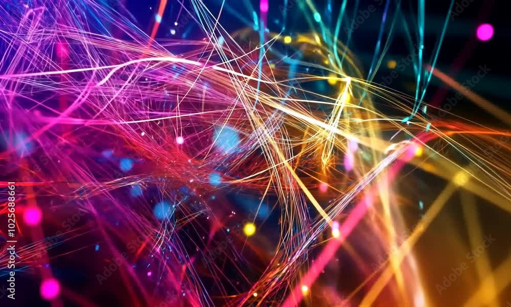 Abstract Digital Art with Multicolored Light Trails Abstract Digital Art with Multicolored Light Trails
