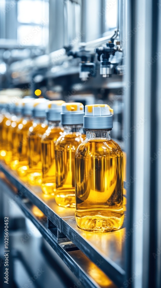 Automated Beverage Production Line with Bottles Automated Beverage Production Line with Bottles