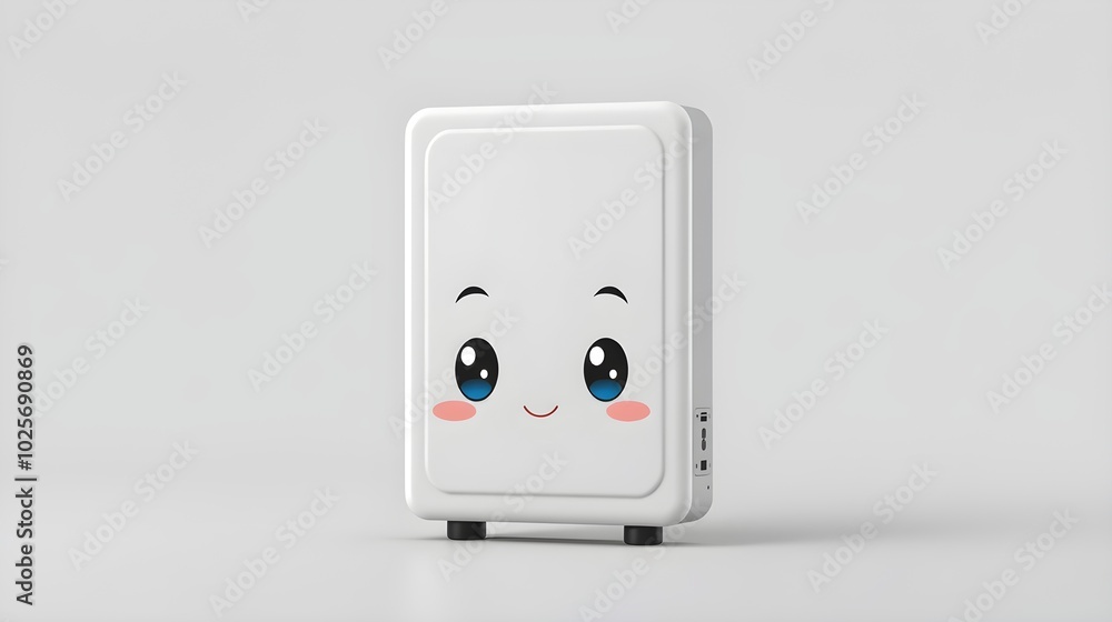 Minimal Hard Disk Illustration with a Delightful Character Minimal Hard Disk Illustration with a Delightful Character