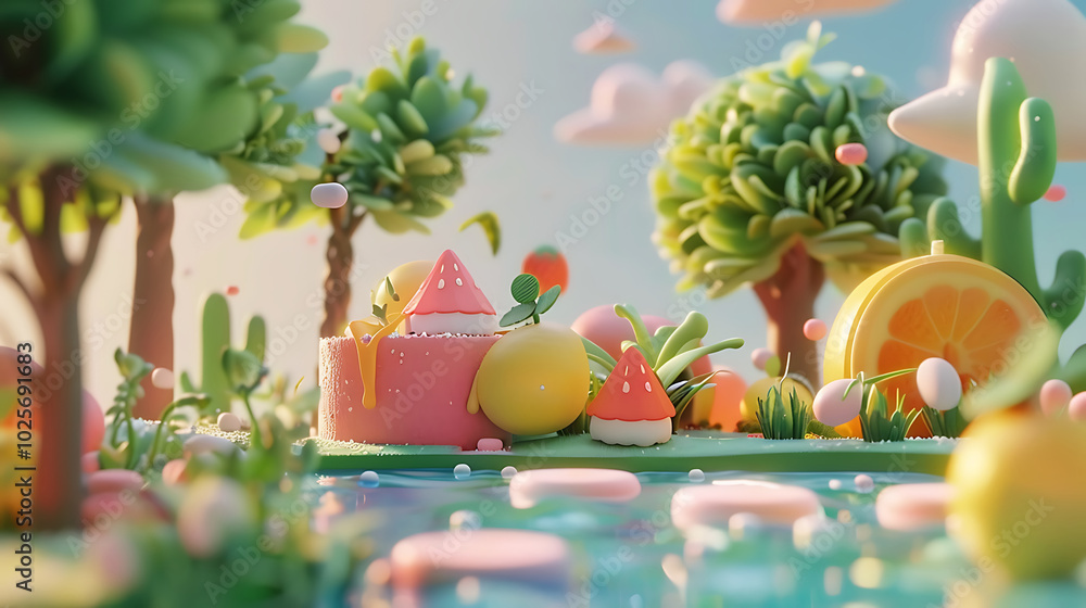c4d cartoon background c4d cartoon background