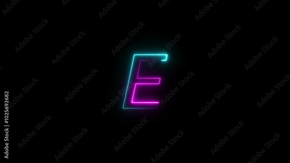 Neon Alphabet Letter Animation. Neon Alphabet Letter Animation.