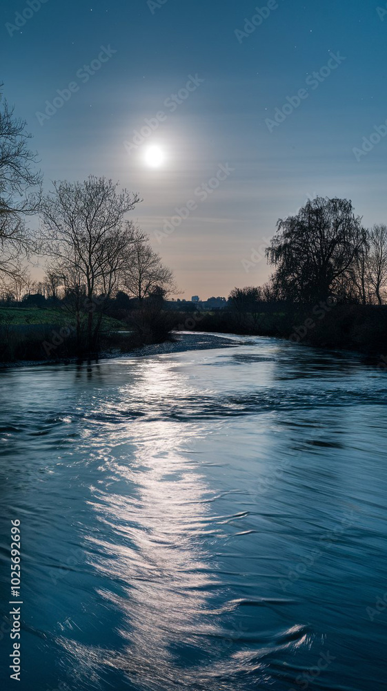 River water at night on vertical photography 4. River water at night on vertical photography 4.