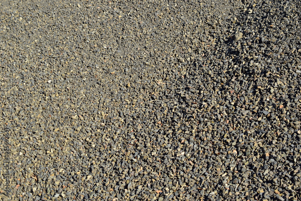 Crushed stone material. Rubble. Crushed stone material. Rubble.