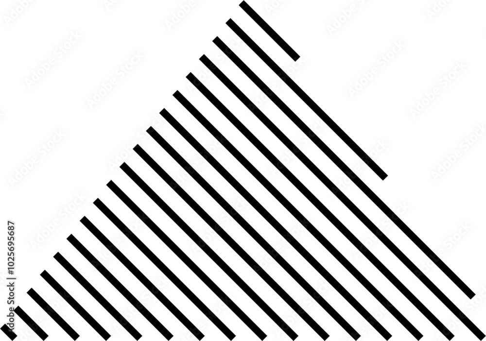 Triangle striped object shape design element vector Triangle striped object shape design element vector