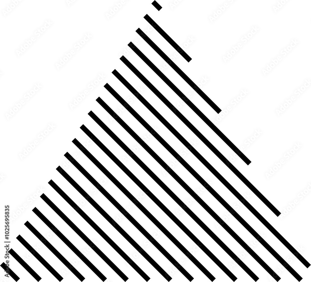 Equilateral triangle striped object shape design element vector Equilateral triangle striped object shape design element vector