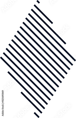 Diamond striped object shape design element vector