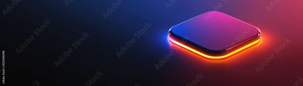 Futuristic glowing tech gadget on dark background with vibrant neon colors. Concept of advanced technology and modern innovation. Futuristic glowing tech gadget on dark background with vibrant neon colors. Concept of advanced technology and modern innovation.