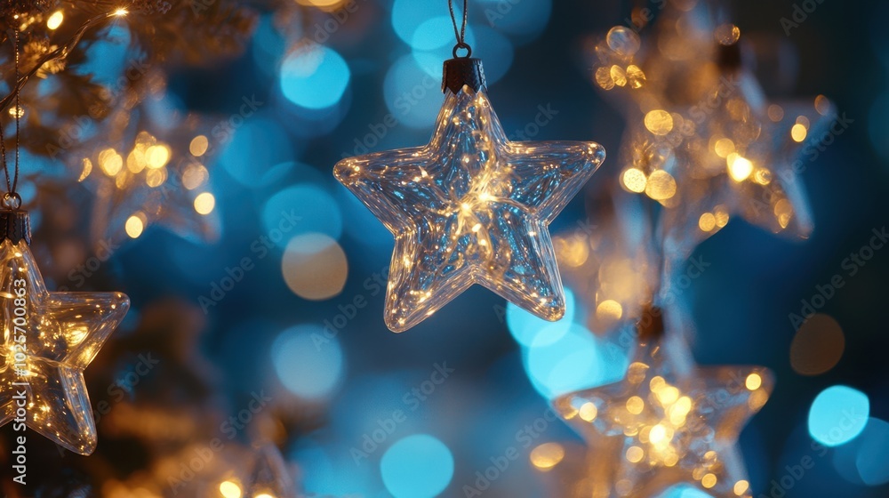 The Sparkling Christmas Star Ornaments The Sparkling Christmas Star Ornaments