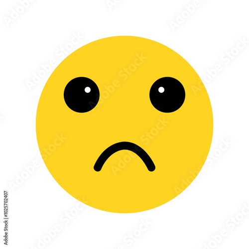 Sad emoji illustration or icon
