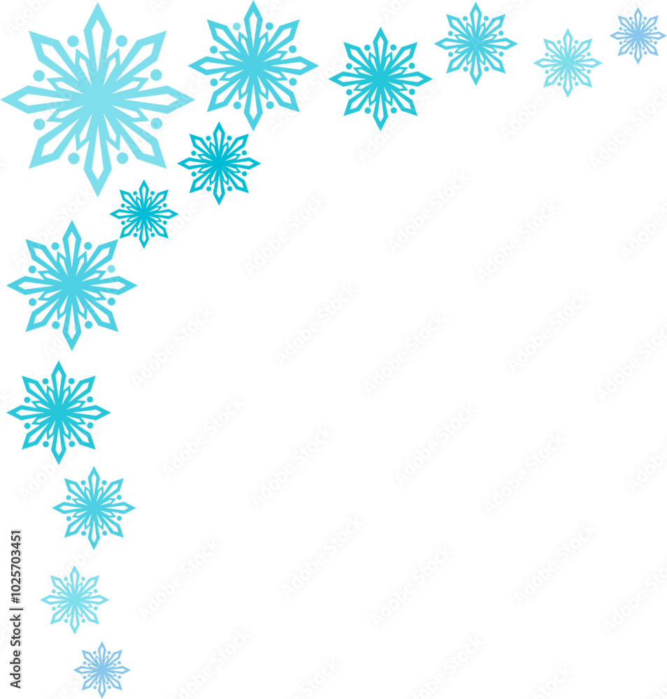Corner Snowflake Illustration Corner Snowflake Illustration