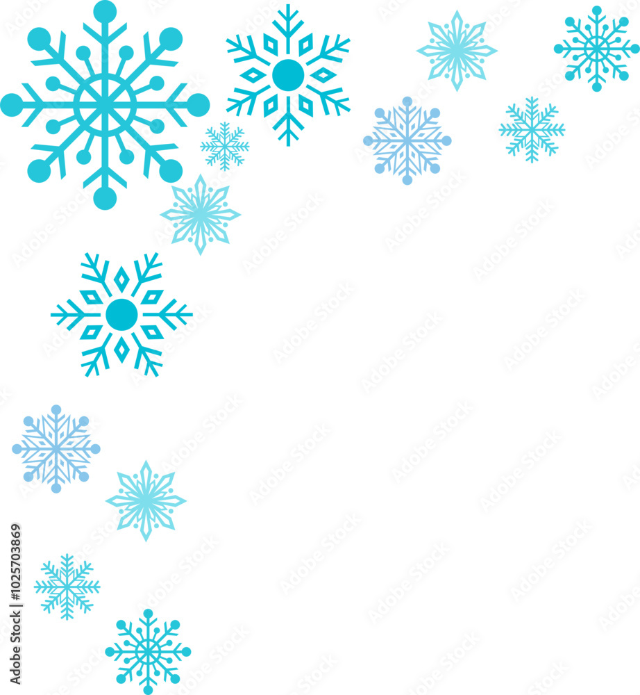 Corner Snowflake Illustration Corner Snowflake Illustration
