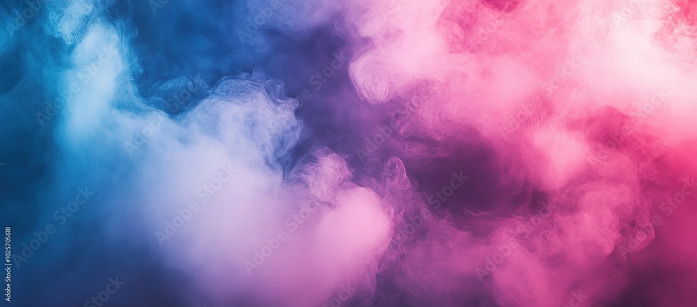 Ethereal smoke clouds in shades of pink and blue, creating an otherworldly atmosphere for your design Ethereal smoke clouds in shades of pink and blue, creating an otherworldly atmosphere for your design